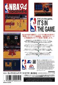 NBA Showdown '94 - Box - Back Image