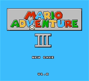 Mario Adventure 3 - Screenshot - Game Title Image