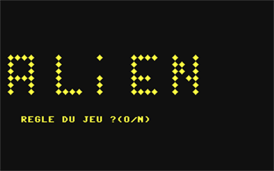 Alien (Hebdogiciel) - Screenshot - Game Title Image