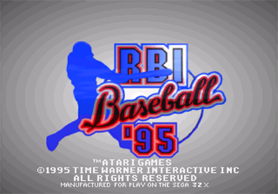 RBI Baseball '95 - Screenshot - Game Title Image