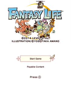 Fantasy Life - Screenshot - Game Title Image