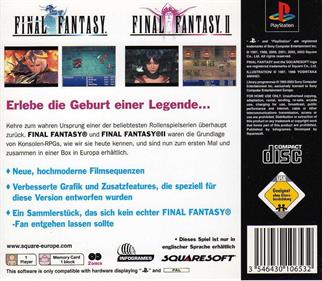 Final Fantasy Origins - Box - Back Image