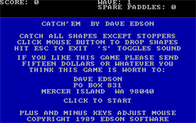 Catch 'Em (1989) - LaunchBox Games Database