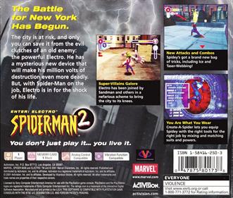 Spider-Man 2: Enter Electro - Box - Back Image