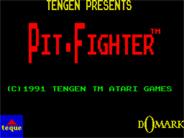 Pit-Fighter  - Screenshot - Game Title Image