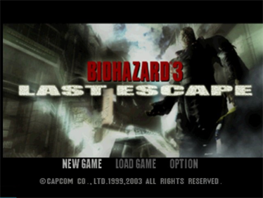 Resident Evil 3: Nemesis - Screenshot - Game Title Image