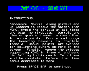 Zany Kong - Screenshot - Gameplay Image