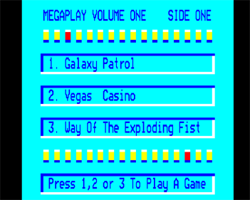 Megaplay Volume 1 - Screenshot - Game Select Image