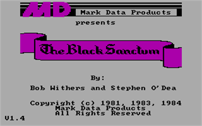 The Black Sanctum - Screenshot - Game Title Image