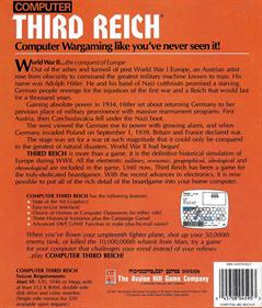 Third Reich - Box - Back Image