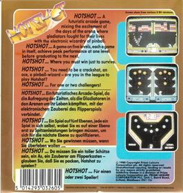 Hotshot (Addictive Games) - Box - Back Image