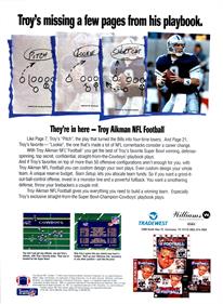 Troy Aikman NFL Football - Advertisement Flyer - Front Image