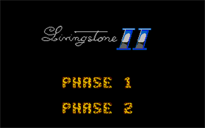 Livingstone II - Screenshot - Game Select Image