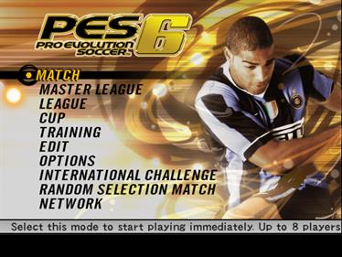 PES 6: Pro Evolution Soccer - Screenshot - Game Select Image