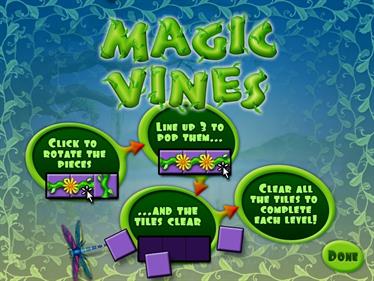 Magic Vines - Screenshot - Game Title Image