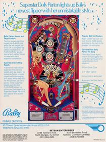 Dolly Parton - Advertisement Flyer - Back Image