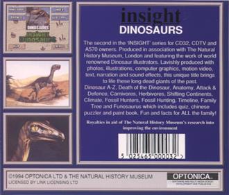 Insight: Dinosaurs - Box - Back Image