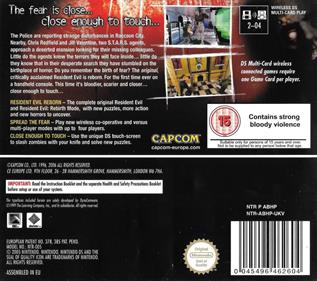 Resident Evil: Deadly Silence - Box - Back Image