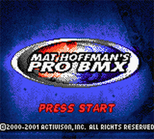 Mat Hoffman's Pro BMX - Screenshot - Game Title Image