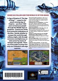 Age of Empires II: The Age of Kings - Box - Back Image