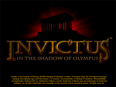 Invictus: In the Shadow of Olympus - Screenshot - Game Title Image