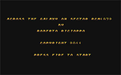 Across the Galaxy on Sector RCN1972 - Screenshot - Game Title Image