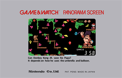 Donkey Kong Jr. (Panorama Screen) - Box - Back - Reconstructed Image