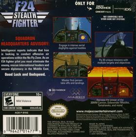 F24: Stealth Fighter - Box - Back Image