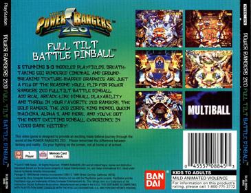 Power Rangers Zeo: Full Tilt Battle Pinball - Box - Back Image