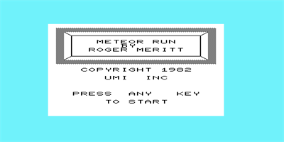 Meteor Run - Screenshot - Game Title Image