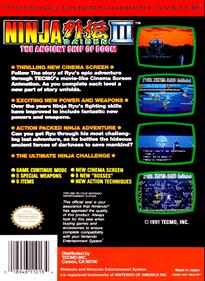 Ninja Gaiden III: The Ancient Ship of Doom - Box - Back Image