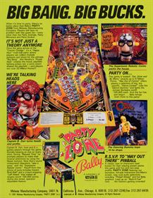 The Party Zone - Advertisement Flyer - Back Image