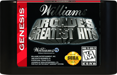 Williams Arcade's Greatest Hits - Cart - Front Image