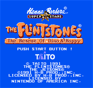 The Flintstones: The Rescue of Dino & Hoppy - Screenshot - Game Title Image