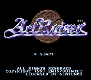 ActRaiser - Screenshot - Game Title Image