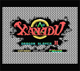 Xanadu: Dragon Slayer II - Screenshot - Game Title Image