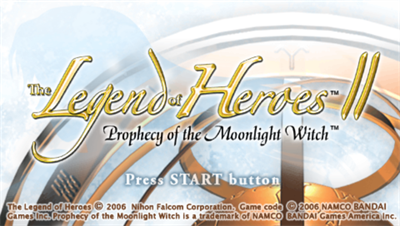 The Legend of Heroes II: Prophecy of the Moonlight Witch - Screenshot - Game Title Image