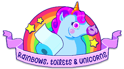 Rainbows, toilets & unicorns! - Clear Logo Image