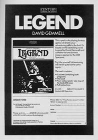 Legend - Advertisement Flyer - Front Image