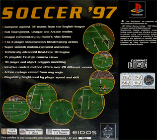 Soccer '97 - Box - Back Image