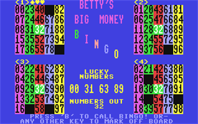 Bingo (Tynesoft Computer Software) - Screenshot - Gameplay Image