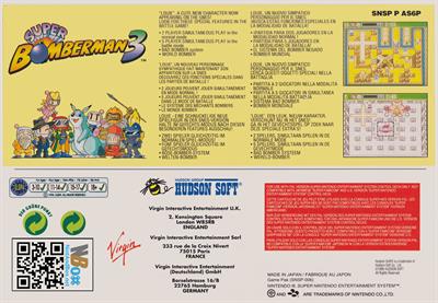 Super Bomberman 3 - Box - Back Image