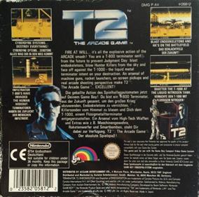 T2: The Arcade Game - Box - Back Image