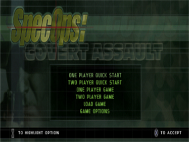 Spec Ops: Covert Assault - Screenshot - Game Title Image
