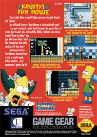 Krusty's Fun House - Box - Back Image