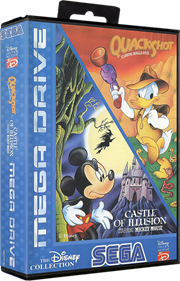 The Disney Collection: Quackshot Starring Donald Duck + Castle of Illusion Starring Mickey Mouse - Box - 3D Image