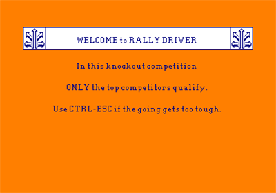 Rally Driver  - Screenshot - Game Title Image