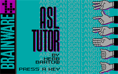 American Sign Language Tutor - Screenshot - Game Title Image