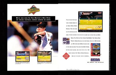 World Series Baseball - Advertisement Flyer - Front Image