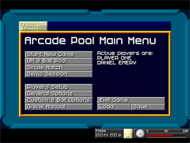 Arcade Pool - Screenshot - Game Select Image